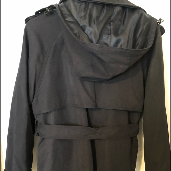 NWT  look like a real Flight Attendant Trench Coat w/detachable hood - Picture 4 of 11